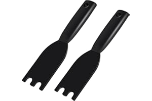 Dirvcp Heat-Resistant Nylon Grill Scraper - Designed for George Foreman Indoor Grills with Grooves, Easy Cleaning Tool with Comfortable Grip (2PCS)