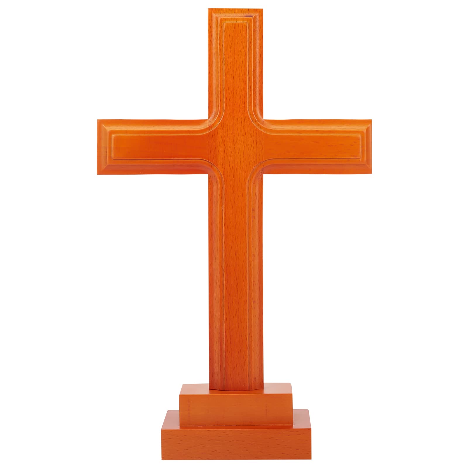 WEBEEDY Wooden Standing Cross Crucifix Cross with Detachable Stand Table Altar Cross Home Decor Cross Ornaments