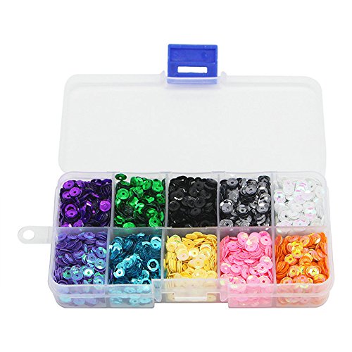 1 Box 5mm Faceted Round Loose Sequins Dress Bags Party DIY Crafts Sewing Material DIY Ideas