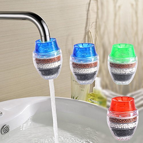 Kitchen Water Purifier,ASDOMO Coconut Carbon Water Filter Faucet Tap Purifier Home Random Color 1PCS