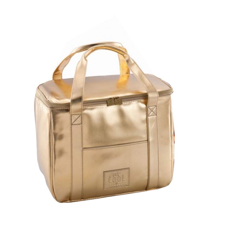 Be Cool Elegant City Cool Bag Golden 33 x 19 x 27 cm - Shopping Bag that looks Cool and Chic with Ergonomic Handles Storage Travel