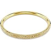 Swarovski Sublima bangle, Snow pav&eacute;, White, Gold-tone plated