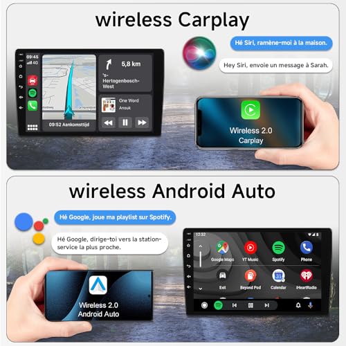 ACAVICA Car Radio Renault Clio 4 Android 15 4+64 GB, 10.1 Inch with Wireless CarPlay Android Auto, Bluetooth 5.4 Stereo GPS WiFi 6.0 FM, for Renault Clio 2012-2018 Medianav (4Core/4+64GB)