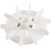 uxcell Motor Fan Blade 170mmx28mm Round Shape Bore White Engineering Plastic Fan for Electric Motor With10 Vanes