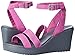 crocs Women's Leigh Wedge, Wild Orchid/Charcoal, 8 B(M) US