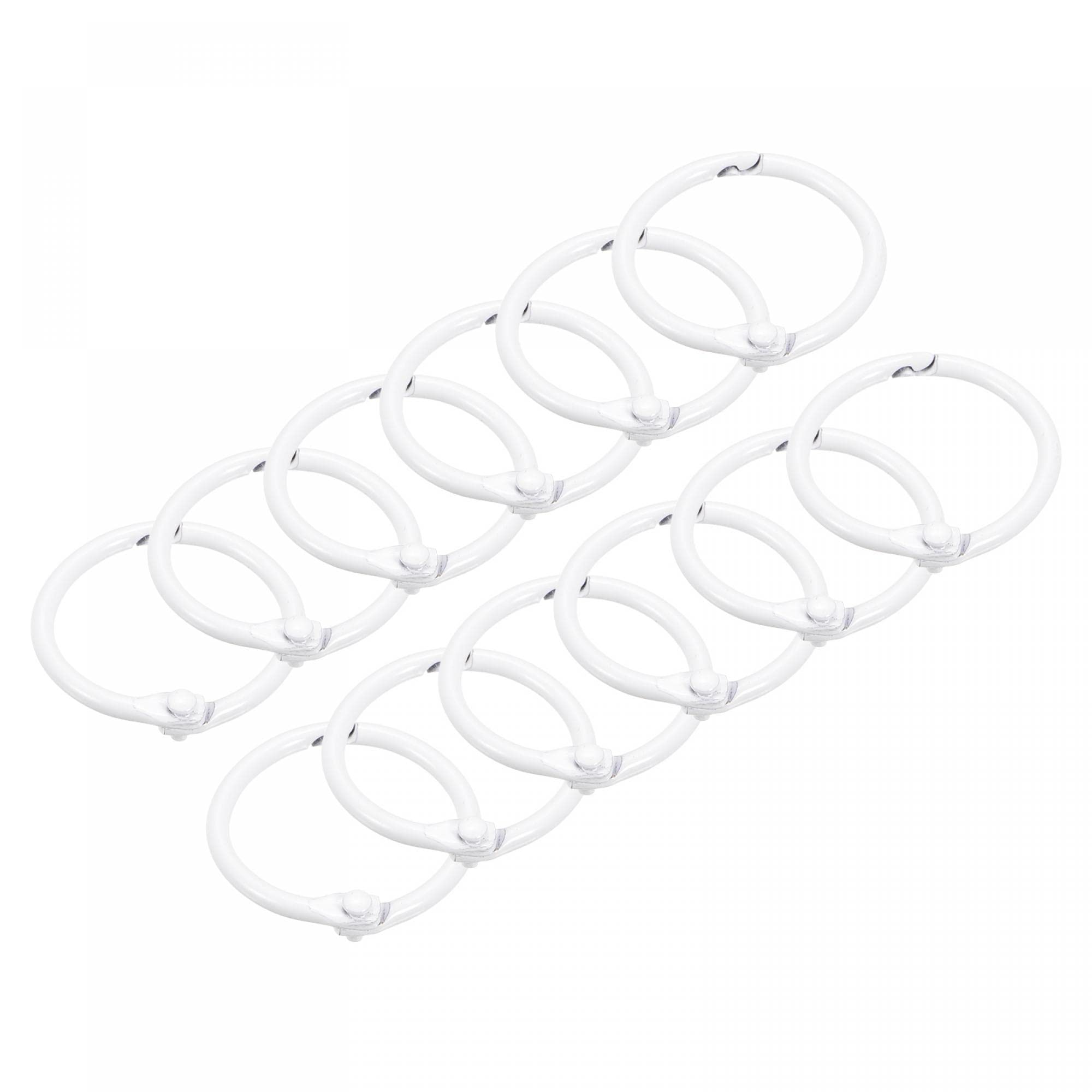 Photo 1 of *3 Pack* uxcell Loose-Leaf Binder Rings, 30mm/ 1.2 inch Metal Book Ring Key Holder for Home, Office Supplies, White, 12Pack