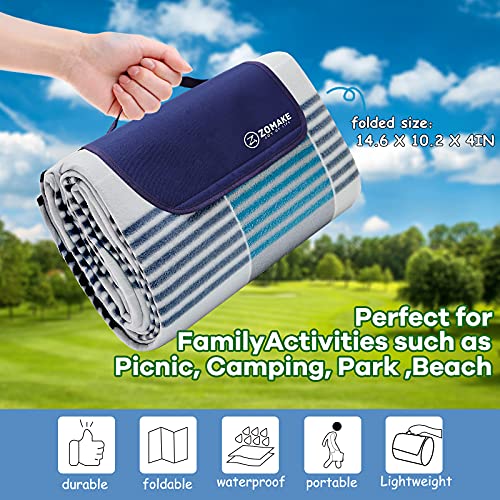 ZOMAKE Picnic Blanket Mat WaterResistant Sandproof Extra Large