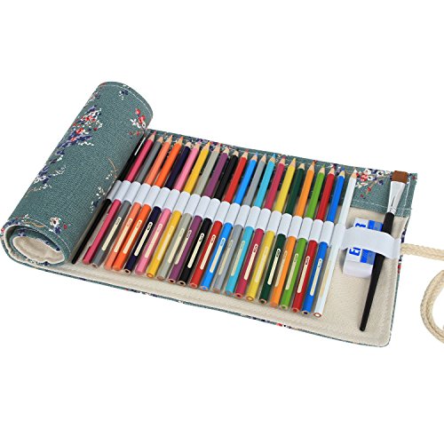 Buy Abonnyc Design Canvas Wrap Holder for 72 Colored Pencil, Roll Case for Pencils, Travel