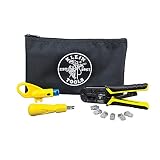 Twisted Pair Installation Kit with Crimper, Punchdown Tool, Radial Stripper, Data Plugs Klein Tools VDV026-212