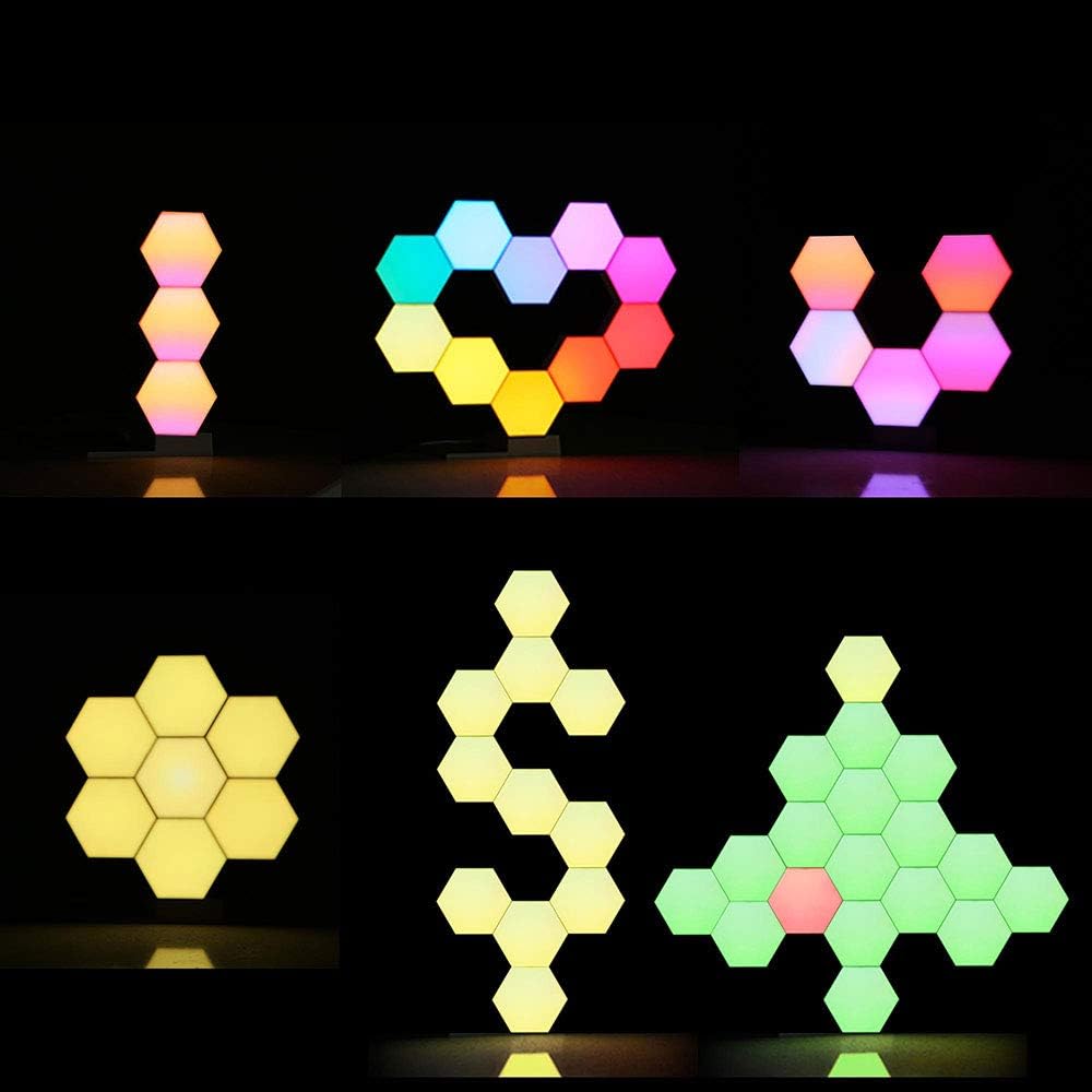 Bei Cheng 11Pack WiFi Smart LED Light Kit DIY Night Lamp Voice Control 16 Million Color Compatible with Alexa Google Home US Delivery