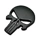 2x 3D Black The Punisher Rock Skull Emblem Skeleton Car Badge Sticker