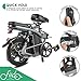 FIIDO Folding EBike, Electric Bicycle Aluminum for Adults with Pedals, 36V/48V Lithium Ion Battery; Electric Bike with Brushless Motor and Dual Disc Mechanical Brakes (Detachable Battery Ebike)thumb 3