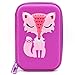 SOOCUTE Elegant Fox Hardtop Pencil Holder Cute EVA Pencil Case with Big Capacity for Kids (Purple)