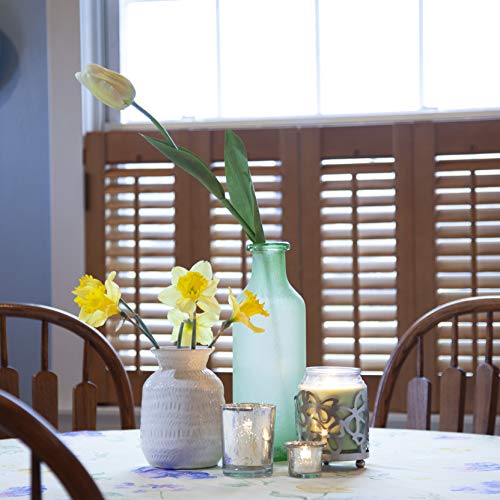 image for Hosley 7 Inch High Decorative Cream Ceramic Vase Ideal Gift for Weddin