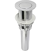 Kingston Brass EV8411 Coronet Push Pop-Up Bathroom Sink Drain without Overflow, Polished Chrome