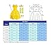 Princess Costume for Girls Birthday Party Fancy Dress Up with Accessories(Crown+Wand+Earrings+Gloves) Yellow