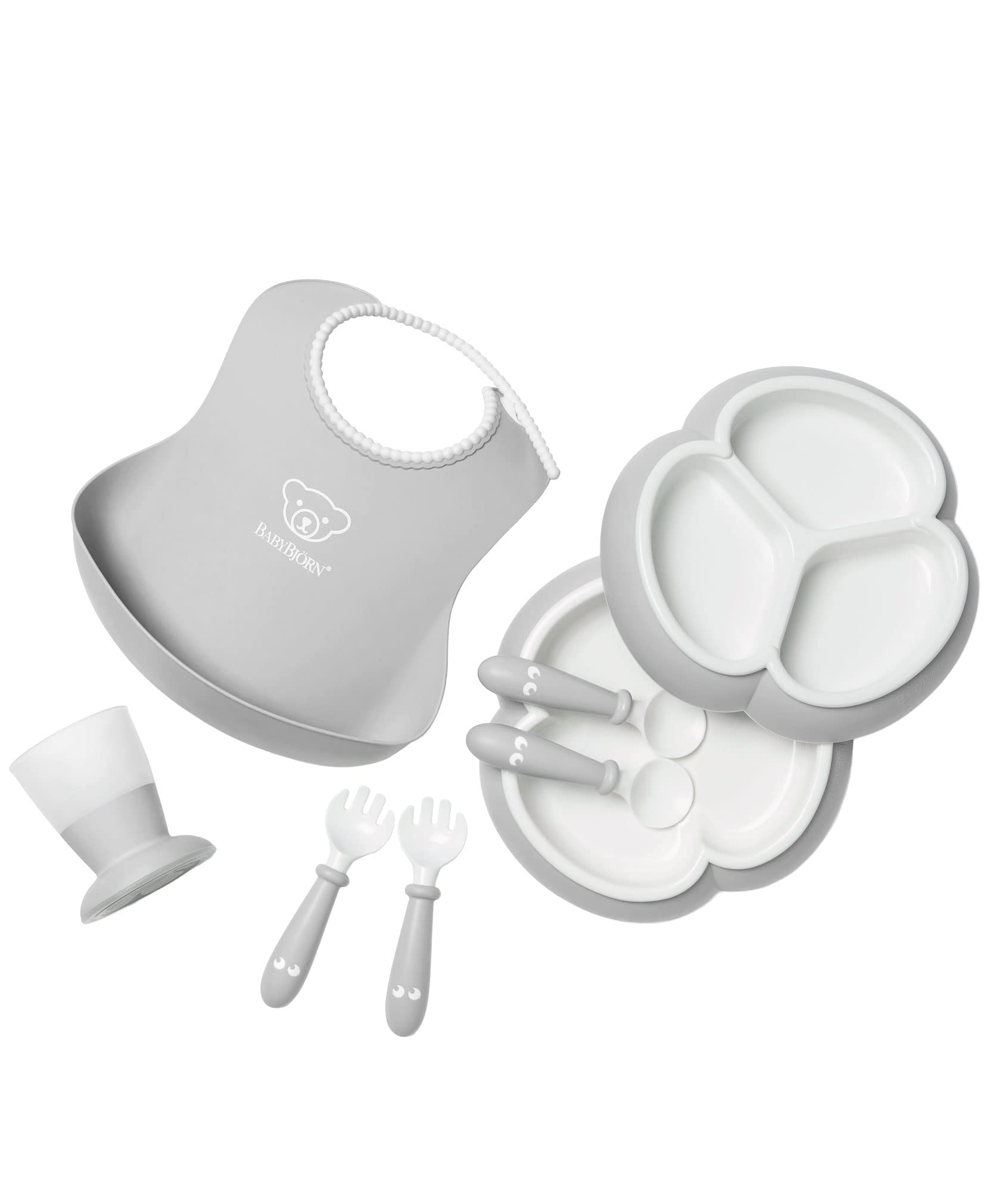 BabyBjörn Dinnerware Set, 8 pcs, Grey