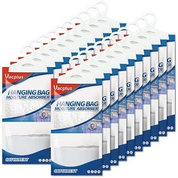 Vacplus Moisture Absorbers Packets, Fragrance Free 20 Pack, Humidity Packs, Dessicant Packets, Hanging Closet Dehumidifier Ba
