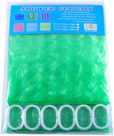 3D Shower Curtain 1 Pc for Home and Bath (Green)