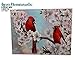 BANBERRY DESIGNS Bird Pictures - Cardinal Pair in Cherry Blossoms - Spring Cardinals LED Lighted Canvas Print - Bird Collection