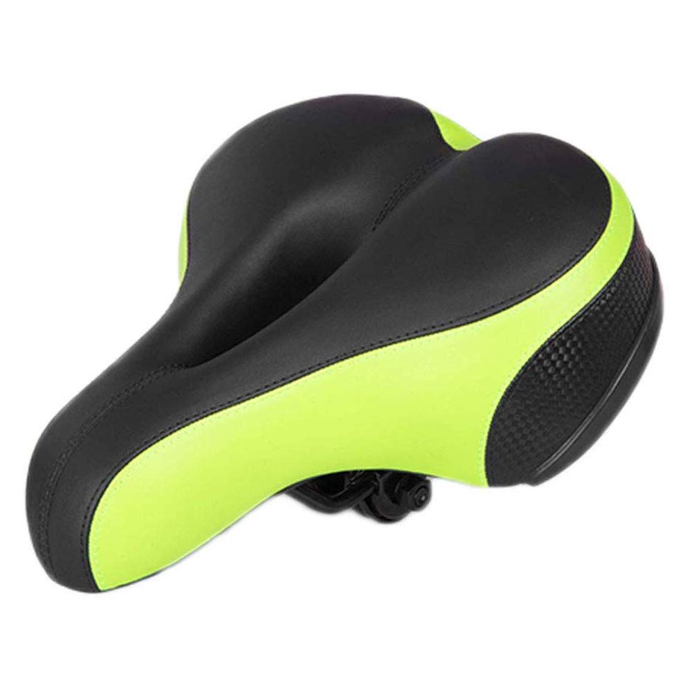 VOANZO Bike Seat Bicycle Saddle, Soft Wide Bike Saddle Bicycle Seat Cushion for MTB Road Gel Comfort Hybrid Cyclists - green