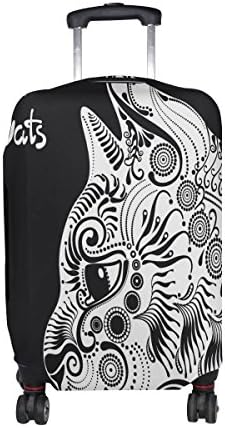 GIOVANIOR White Cat Decorative Luggage Cover Suitcase Protector Carry On Covers