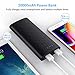 Power Bank 20000mAh Portable Charger Todamay Phone Charger External Battery with 2A Input Port, LED Lights and 2 Charging Ports for Smart Phone, Tablets and Other Devices, Black