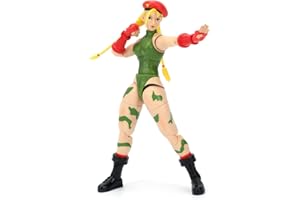 Jada Toys – Street Fighter II Cammy Action Figure - 1:12 Scale Collectible - Includes Interchangeable Heads, Hands, and Accessories - Ages 13+ - Classic Video Game Nostalgia