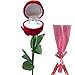 Red Rose Jewelry Gift Box Case for Ring Earring Romantic Engagement Wedding Ring Earrings 1pc