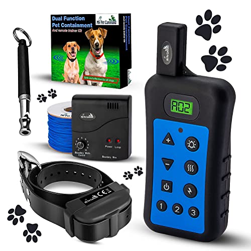 My Pet Command Wireless Underground Dog Fence System, Dual Function With  Remote Dog Training Collar System Saf
