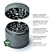 Masterdam Grinders 4-Piece Anodized Aluminum Herb Grinder with Pollen Catcher - Standard 2.2 Inch (Standard (2.2 inch), Gunmetal)