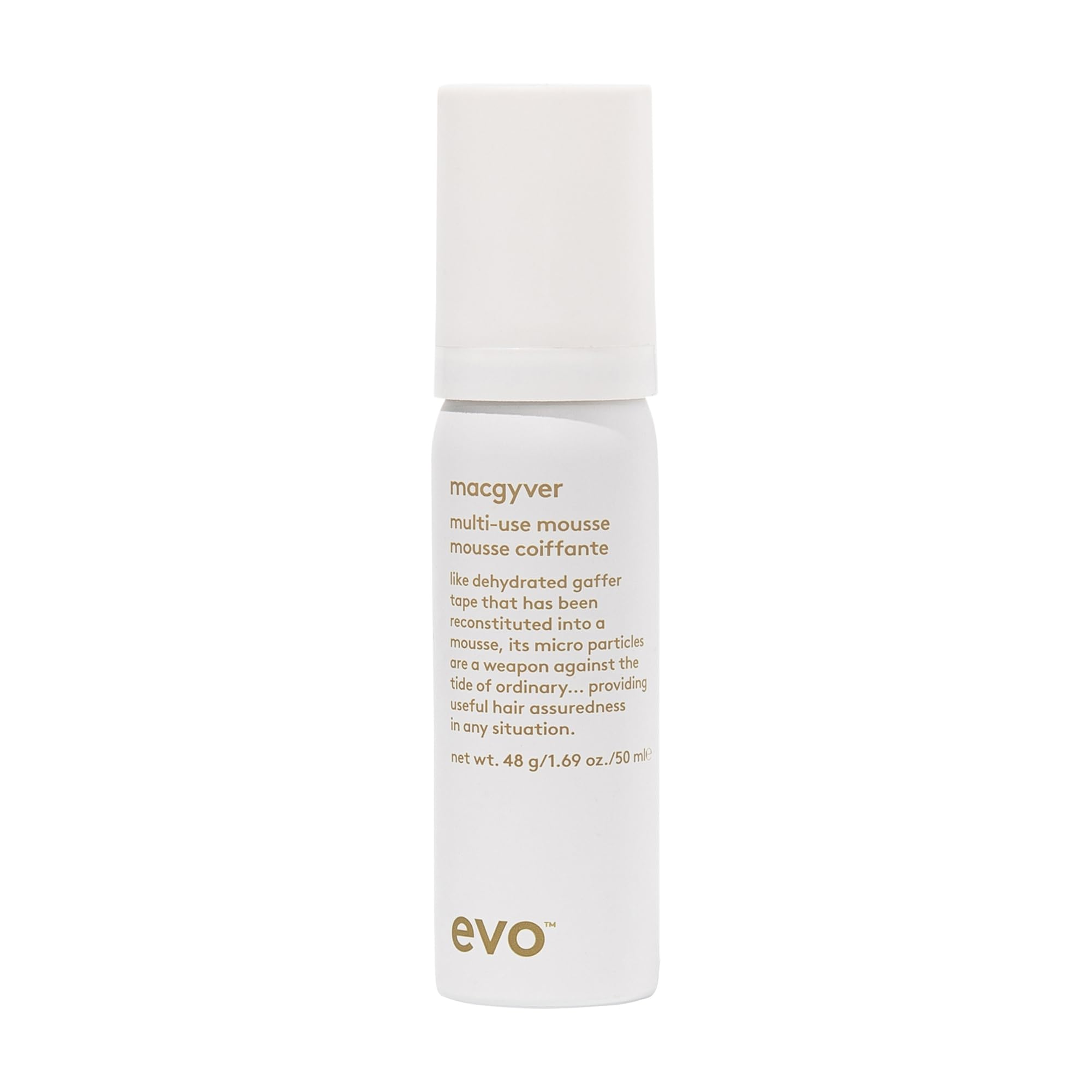 Evo Macgyver Multi-Use Mousse - Travel Size Multi Purpose Hair Styling Mousse To Create Volume, Separation & Texture - 50ml