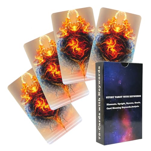 SUCADA Tarot Cards, 78 Deck Set for Beginners With Meanings On Them