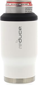 Reduce Can Cooler – 4-in-1 Stainless Steel Can Holder and Beer Bottle Holder, 4 Hours Cold – The Drink Cooler For 12 oz Slim Cans, Regular Cans, Bottles and Mixed Drinks – White Wave