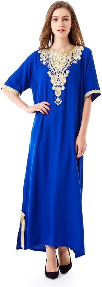 HARiM SOLTANE Muslim Dress Abaya Kaftan Dubai Dress for Women Islamic Clothing Rayon Gown Jalabiyas