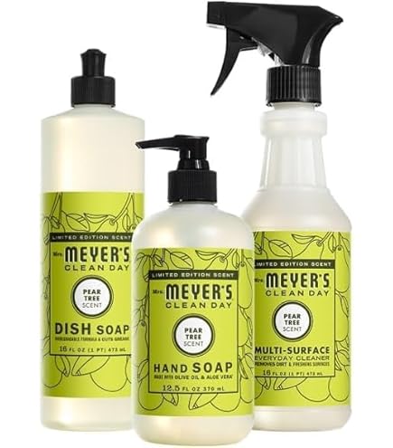 Amazon.com: Mrs. MEYER'S Kitchen Set, Dish Soap, Hand Soap, and