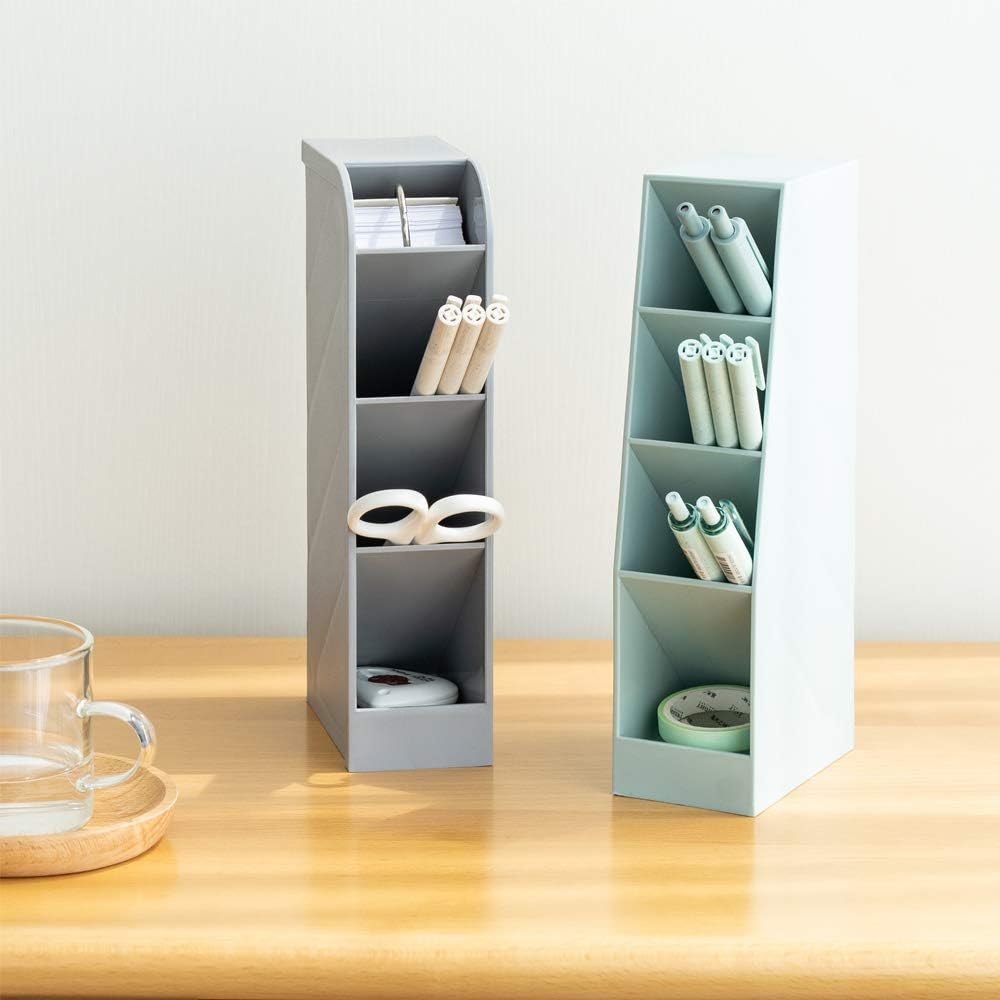 Lunmore Desk Organizer Pencil Holder Desktop Storage Makeup Brushes Caddy for Office School Home Supplies Small Size Set of 4 : Office Products