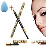 Sandistore 1 Set/5 PCS Leopard Makeup Pencil Eyeliner Pen Beauty Eye Shadow Eyebrow