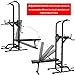 Reliancer Power Tower Dip Station High Capacity 800lbs w/Weight Sit Up Bench Adjustable Height Heavy Duty Steel Multi-Function Fitness Pull Up Chin Up Tower Equipment for Home Office Gym Dip Standsthumb 1