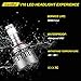 LED Headlight Bulbs GeeMai All-in-one Conversion Kit-9012,Super Bright 4 Top CSP Light Source, 360° No Dead Light,14000LM/100W,6500K White Light-50000 Hour Service Life.