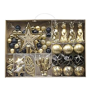 Valery Madelyn Weihnachtskugeln 70 TLG Kunststoff Chrisbaumkugeln weihnahctsdeko Weihnachtsbaumschmuck Set mit…