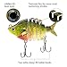 Bassdash Hard Swimbaits Segmented Panfish Shad Minnow Crank Lure 2.5in 3.2in for Bass Pike Walleye Salmon Fishing, One Piece / 4-Pack
