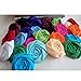 DSB 50pcs Handmade Mini Fabric Roses Flowers for DIY Headbands Clips
