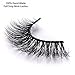 3D Mink Fake Eyelashes -100% Handmade 3D Mink Fur Eyelashes for Makeup with Natural Messy Volume Fluffy Long Hot Fake Eyelashes& Reusable Wispy Lashes 3Pair Package (Black-02)