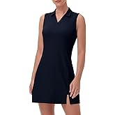 Gopune Womens Tennis Dress Summer Golf Dress with Shorts Sleeveless Workout Athletic with Pocket