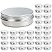 Aluminum Tins, Cadamada 35 Set 2 Oz Food Tins Aluminum Storage Cans Screw Top Round Steel tins Cans with Screw Lid Screw Lid Containers
