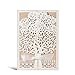 WISHMADE Rustic Laser Cut Wedding Invitations Ivory Invitation Cards with Kraft Insert for Engagement Baby Shower Birthday Quinceanera (50 Pieces)