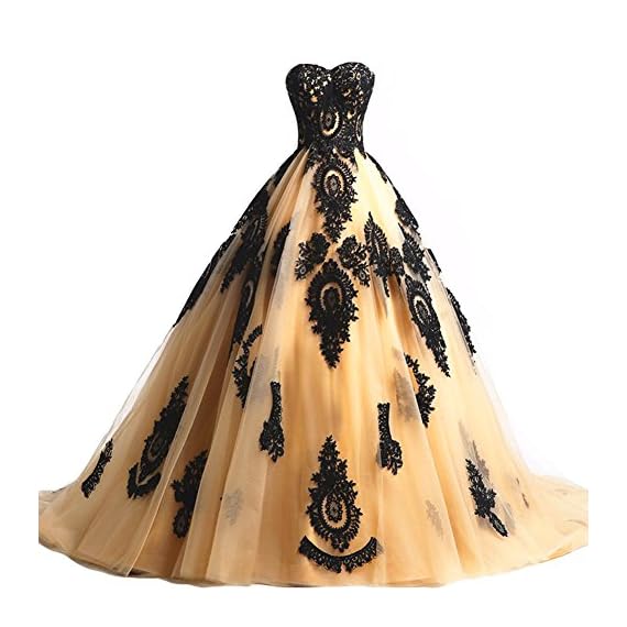 Black-Lace-Long-Tulle-A-Line-Prom-Dresses-Evening-Party-Corset-Gothic-Wedding-Gowns