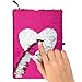 Sparkl Creations Reversible Magic Sequins Notebook: Color-Changing Flip Sequin Writing Journal or Diary with Heart Pattern