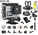 SJCAM SJ6 Kit (Including Extra Battery, 6-in-1 Accessories)SJ6 LEGEND Dual Screen 2″ LCD Touch Screen 2880×2160 Novatek NT96660 Panasonic MN34120PA CMOS 4K Ultra HD Sport DV Action Camera Silver